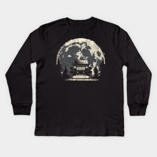 Jeep Under The Moon Night Rider For Men and Women Kids Long Sleeve T-Shirt